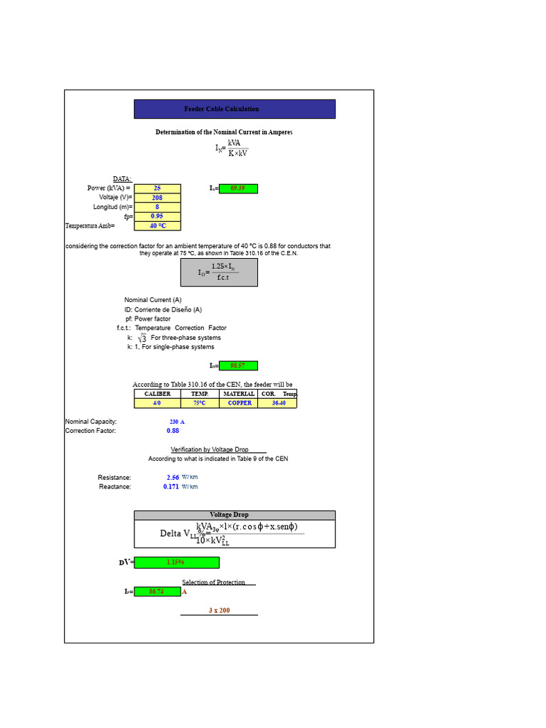 Feeder Cable Current Calculation Guide | PDF | Pipe (Fluid Conveyance ...