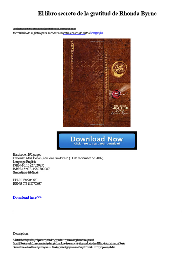 El Libro Secreto de la Gratitud | PDF