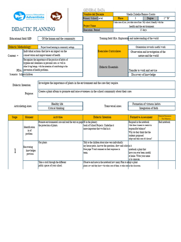 Plant Care Project for Primary Students | PDF