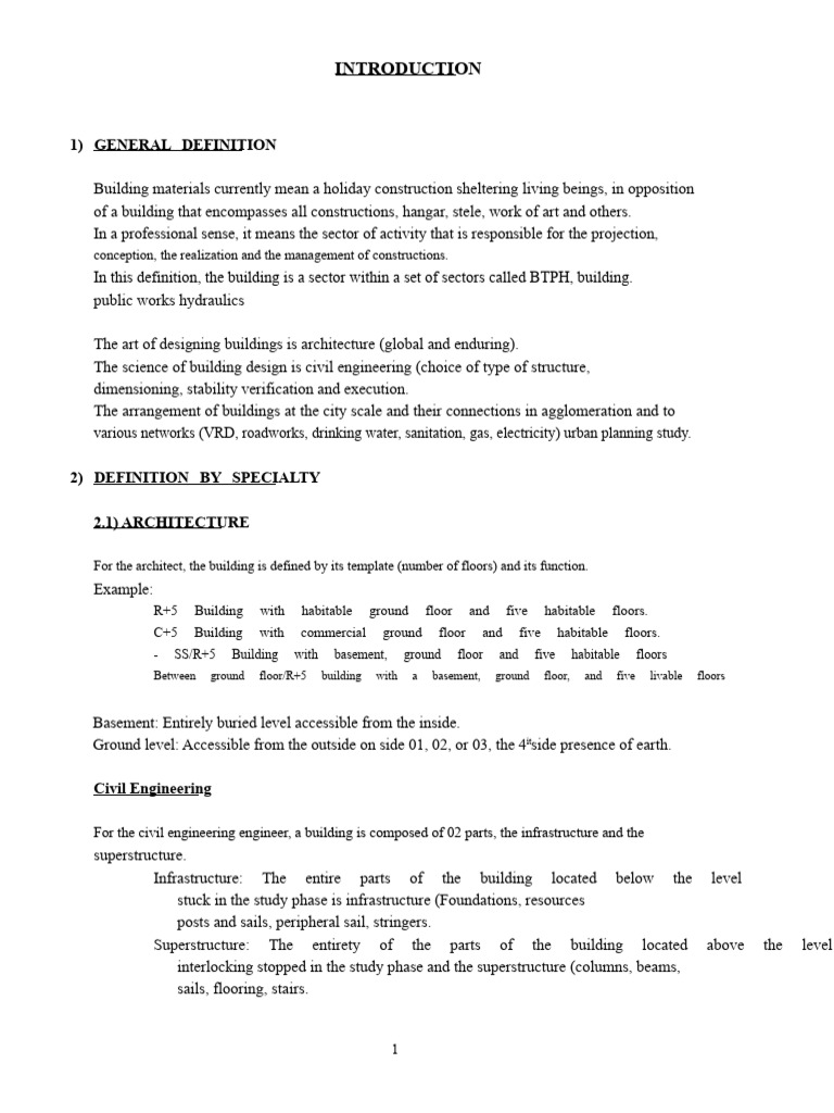 Building Materials and Project Phases | PDF | Foundation (Engineering ...