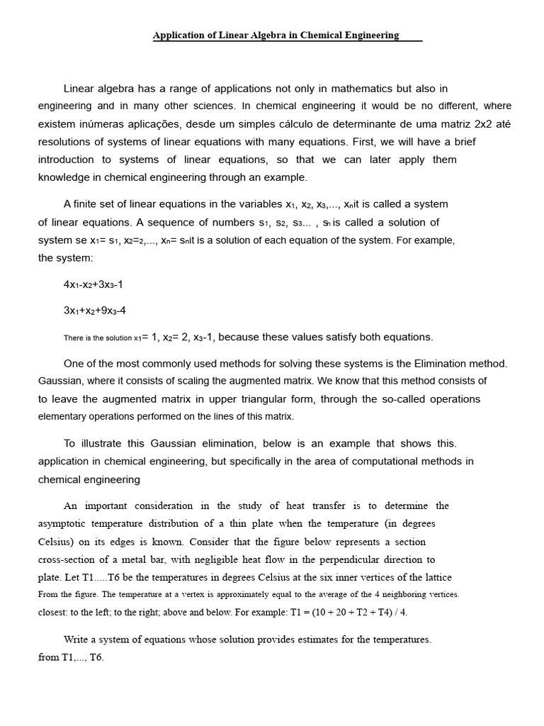 APPLICATION OF LINEAR ALGEBRA IN CHEMICAL ENGINEERING visual data 5