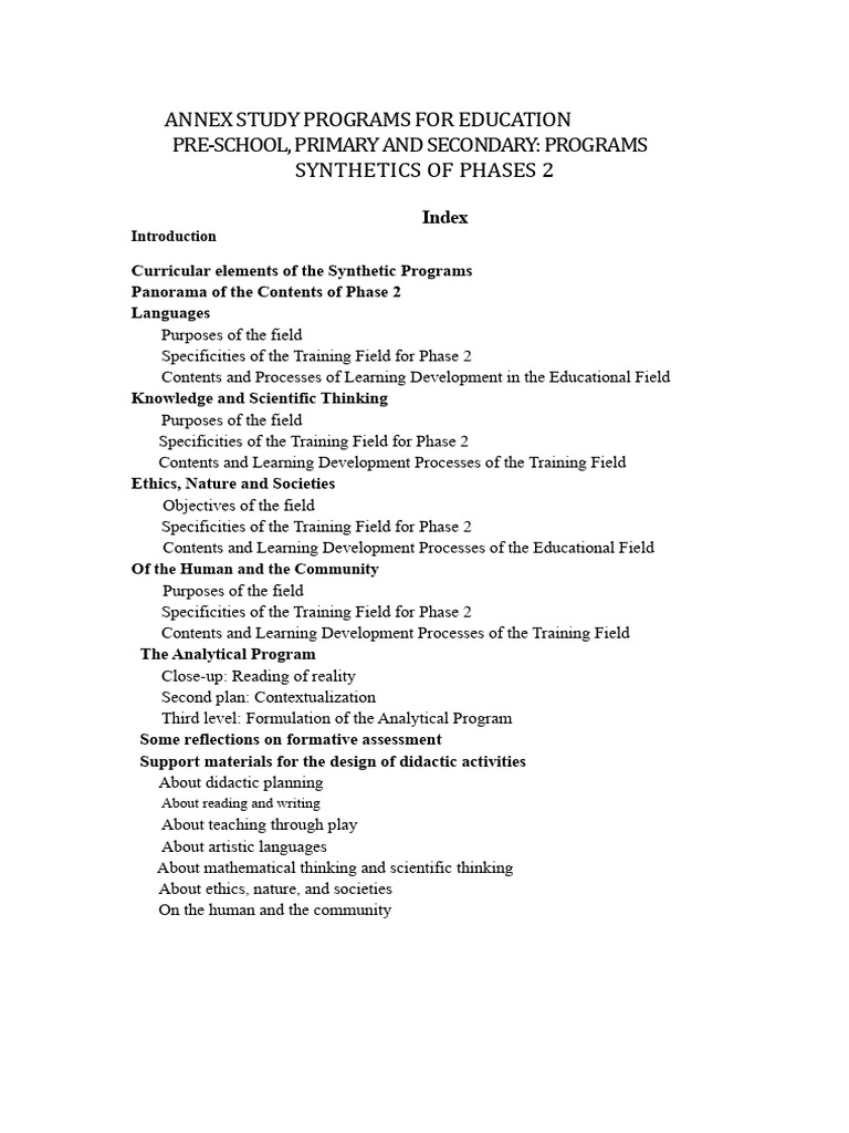 Phase 2 Curriculum for Basic Education | PDF | Curriculum | Experience