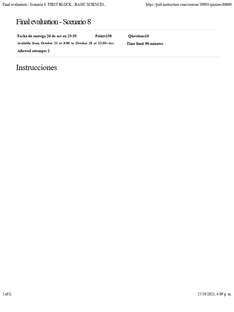 Final Evaluation: Basic Sciences Exam | PDF | Statistics | Statistical ...