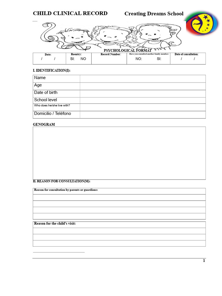 Child Clinical Record Template | PDF | Motivation | Motivational