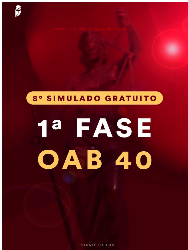 Free OAB Exam Simulation - March 2024 | PDF | Habeas Corpus | Taxes