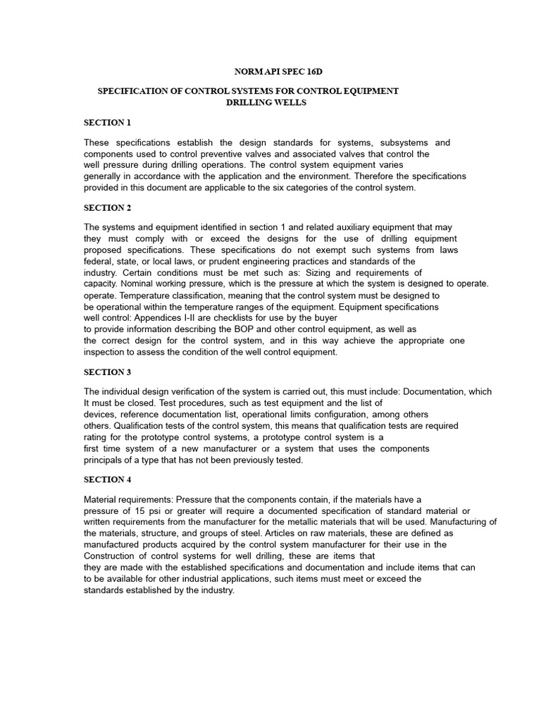 Task Norma API Spec 16d | PDF | Specification (Technical Standard)