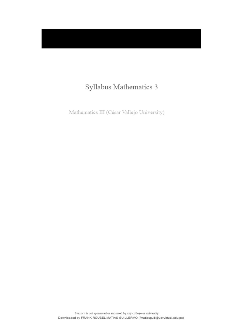 Mathematics III Syllabus for Engineering | PDF | Laplace Transform ...