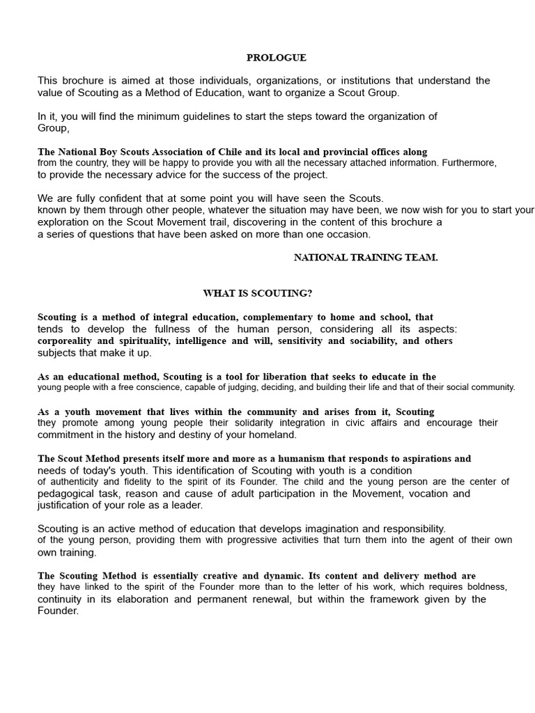 Guidelines for Organizing a Scout Group | PDF | Scouting
