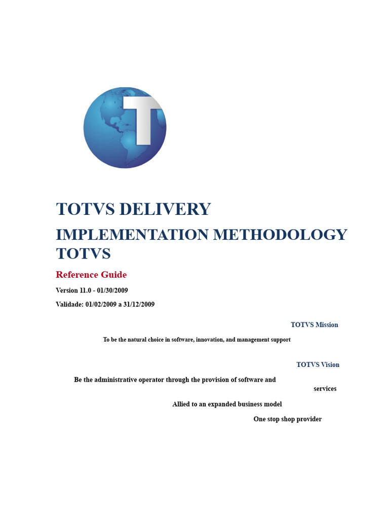 TOTVS Implementation Methodology Guide | PDF | Project Management ...