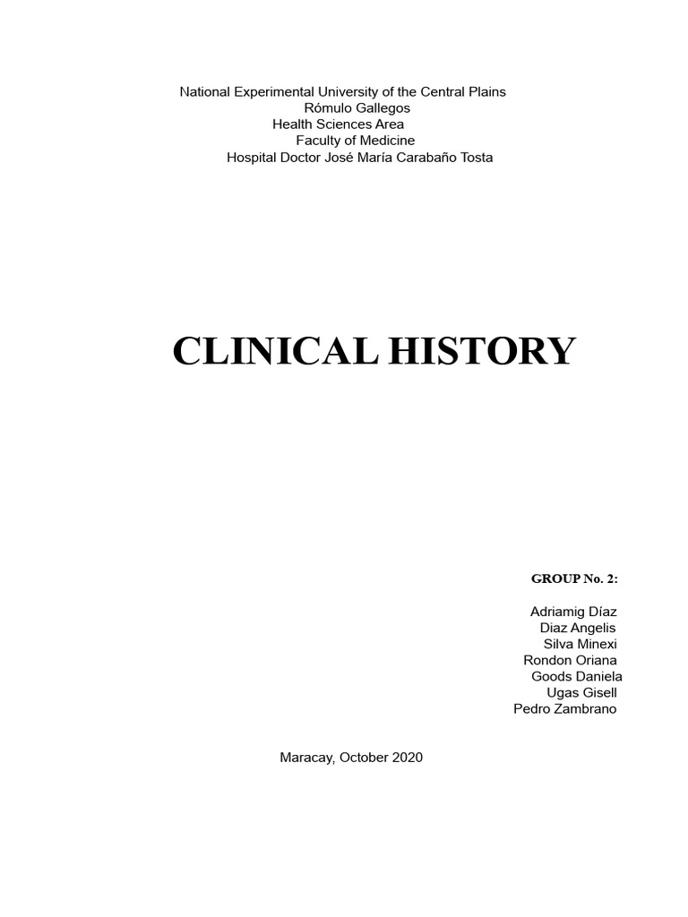 Clinical History of Virginia Rojas | PDF | Lung | Breathing