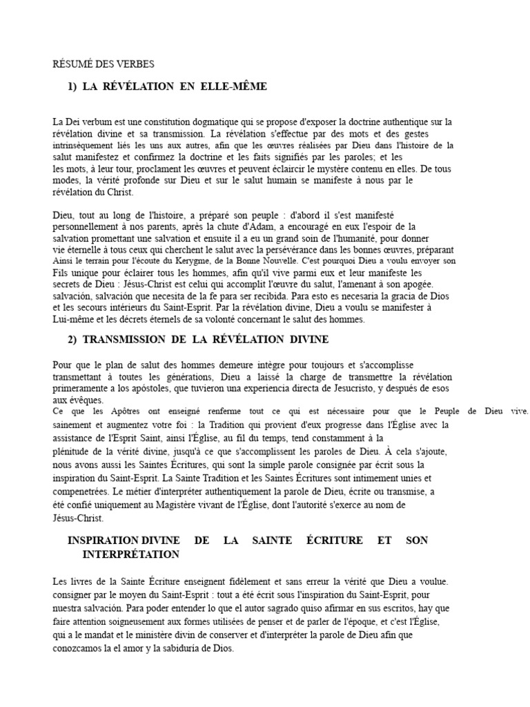 Révélation et Transmission Divine | PDF | Dieu | Révélation