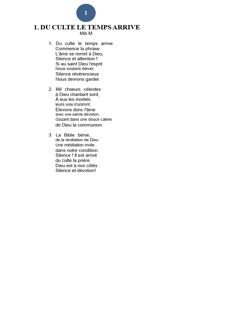 Hymnes de louange et dévotion chrétienne | PDF | Jésus | Dieu