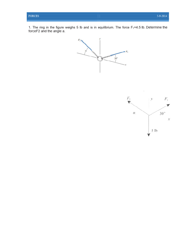 Equilibrium Forces and Tensions Analysis | PDF | Force | Friction