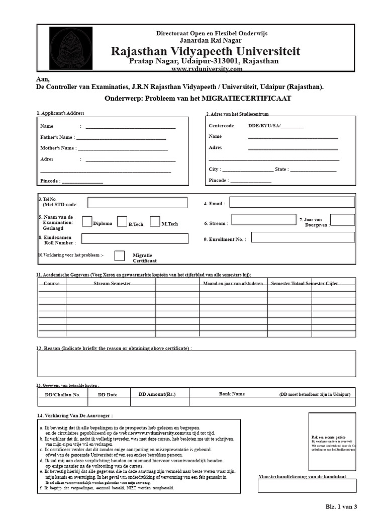 Migratieformulier | PDF