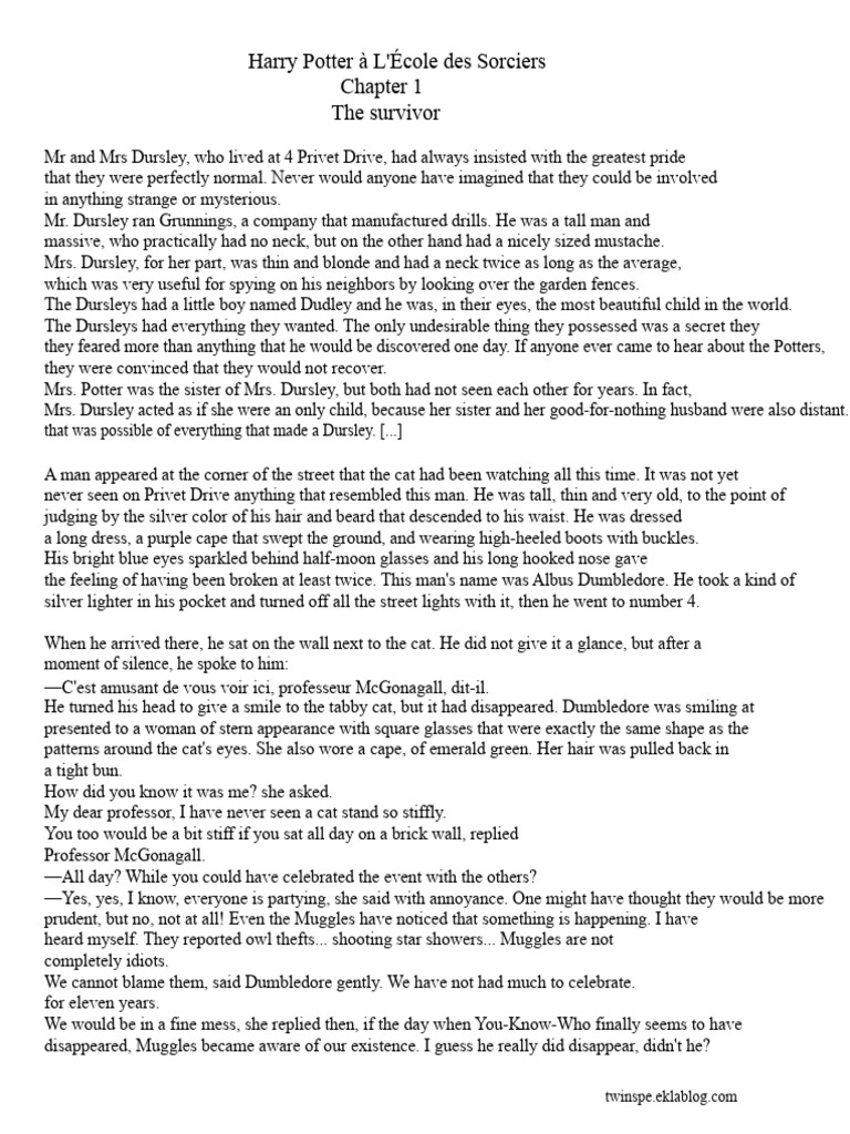 HP - Chapter 1 | PDF | Harry Potter