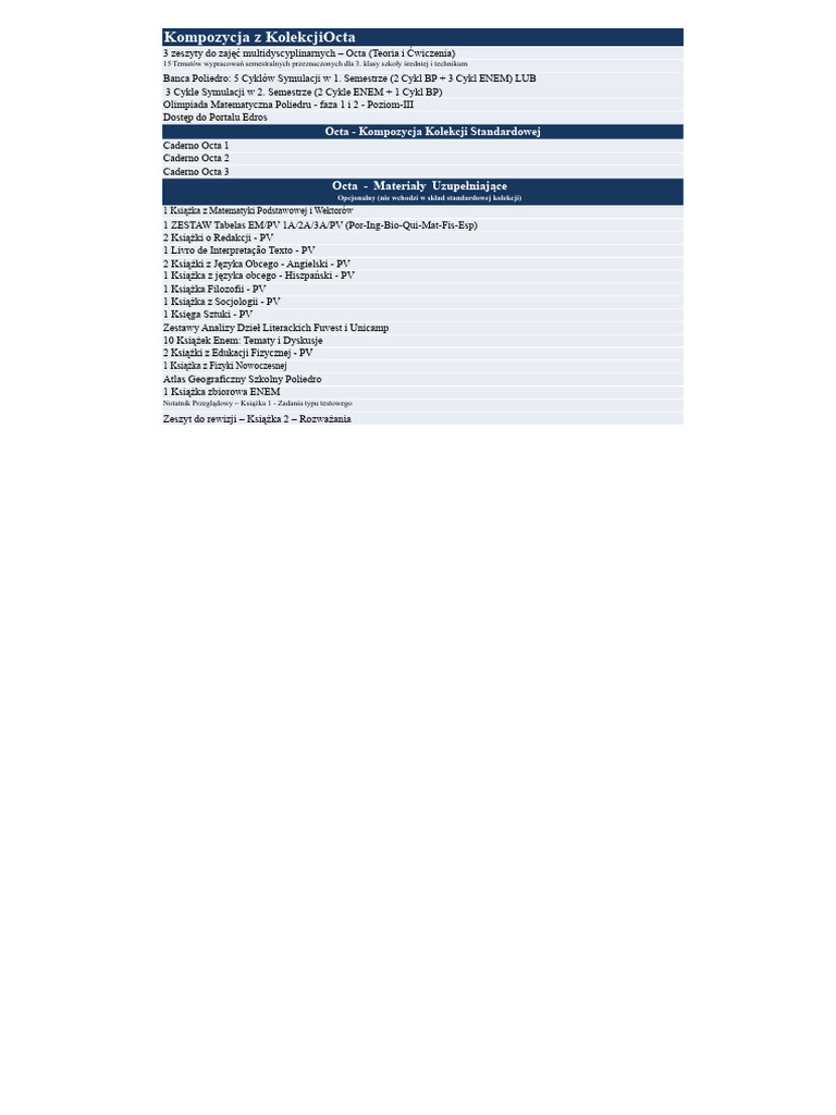 Kolekcja PV Octa 2018 | PDF