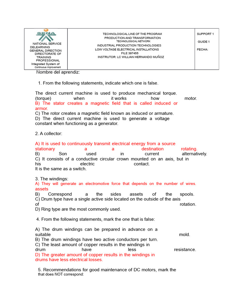 DC Motor Maintenance and Testing Guide | PDF | Electric Motor | Inductance