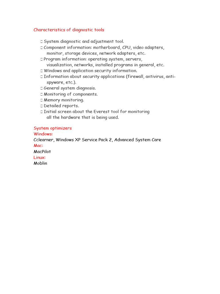 Essential Diagnostic Tools Overview | PDF