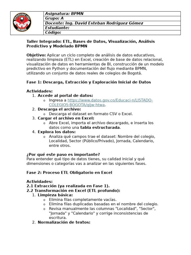 Taller Integrado | PDF | Bases de datos | SQL