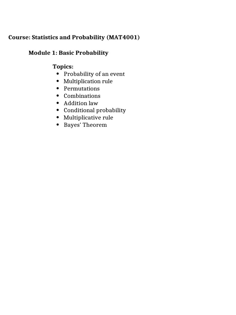 Basic Probability Concepts Explained | PDF | Uncertainty | Random Variable