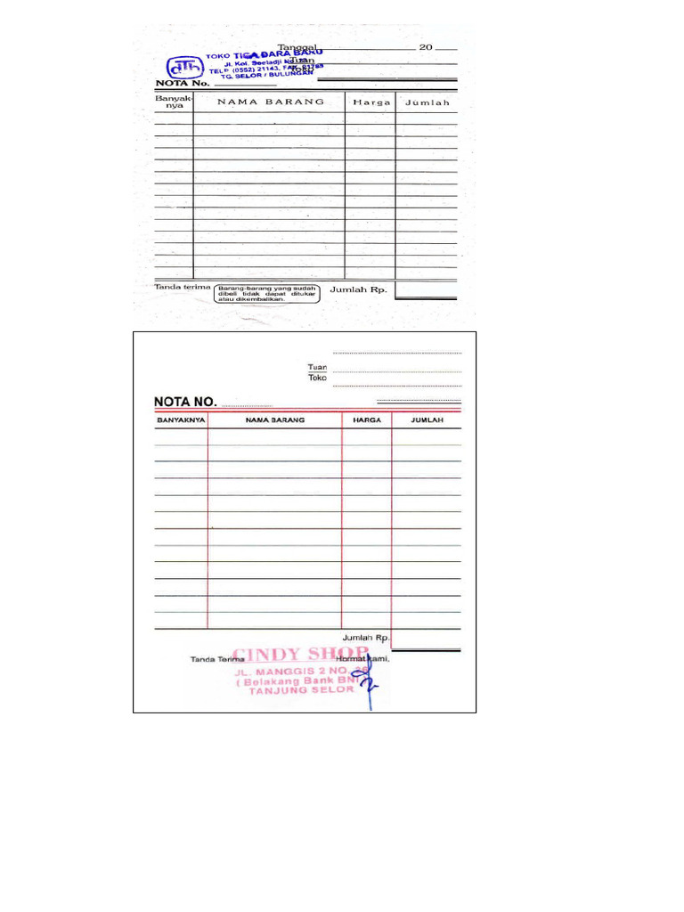 Nota Kosong 01 | PDF