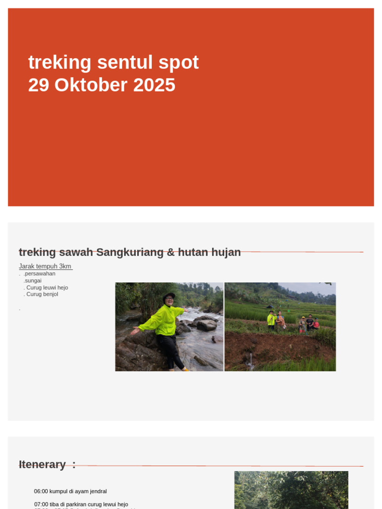Trekking Seru di Sentul: Itinerary & Tips | PDF
