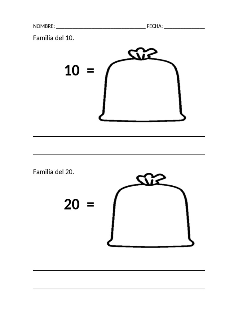 Familia Del 10 y Del 20 | PDF