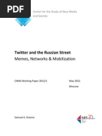 Download Twitter and the Russian Street CNMS WP 20121 by Center for the Study of New Media  Society SN94393092 doc pdf