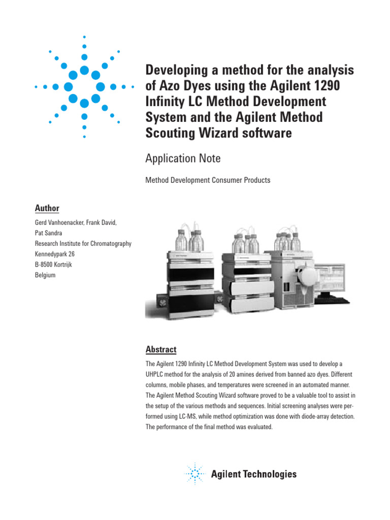 Azo Dye Analysis via Agilent LC Method | PDF | High Performance Liquid ...