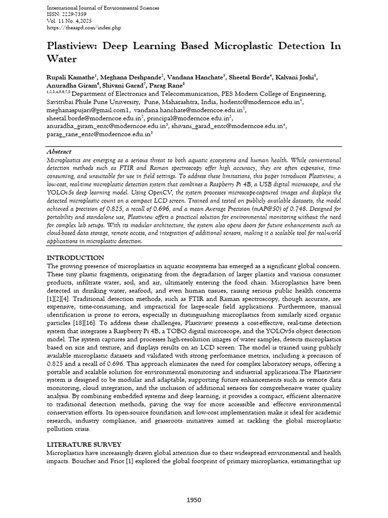 Deep Learning for Microplastic Detection | PDF | Accuracy And Precision ...