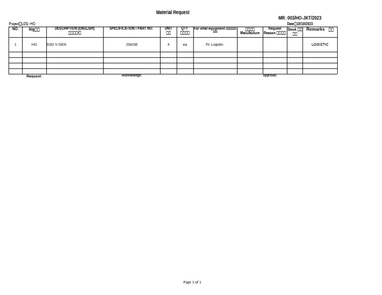 MR. Form 2023.3 | PDF