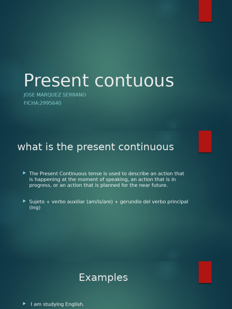 Understanding Present Continuous Tense | PDF