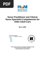 Nurse Practitioner and Clinical Nurse Specialist Competencies For Older Adult Care