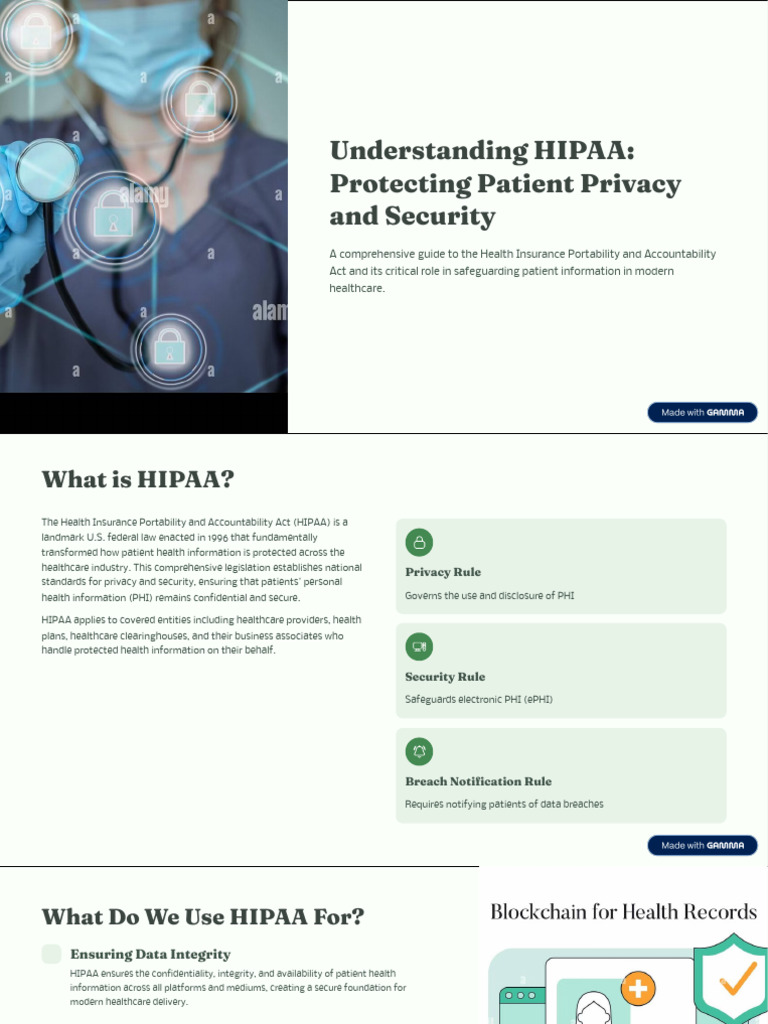 HIPAA Compliance: Protecting Patient Data | PDF | Health Insurance ...