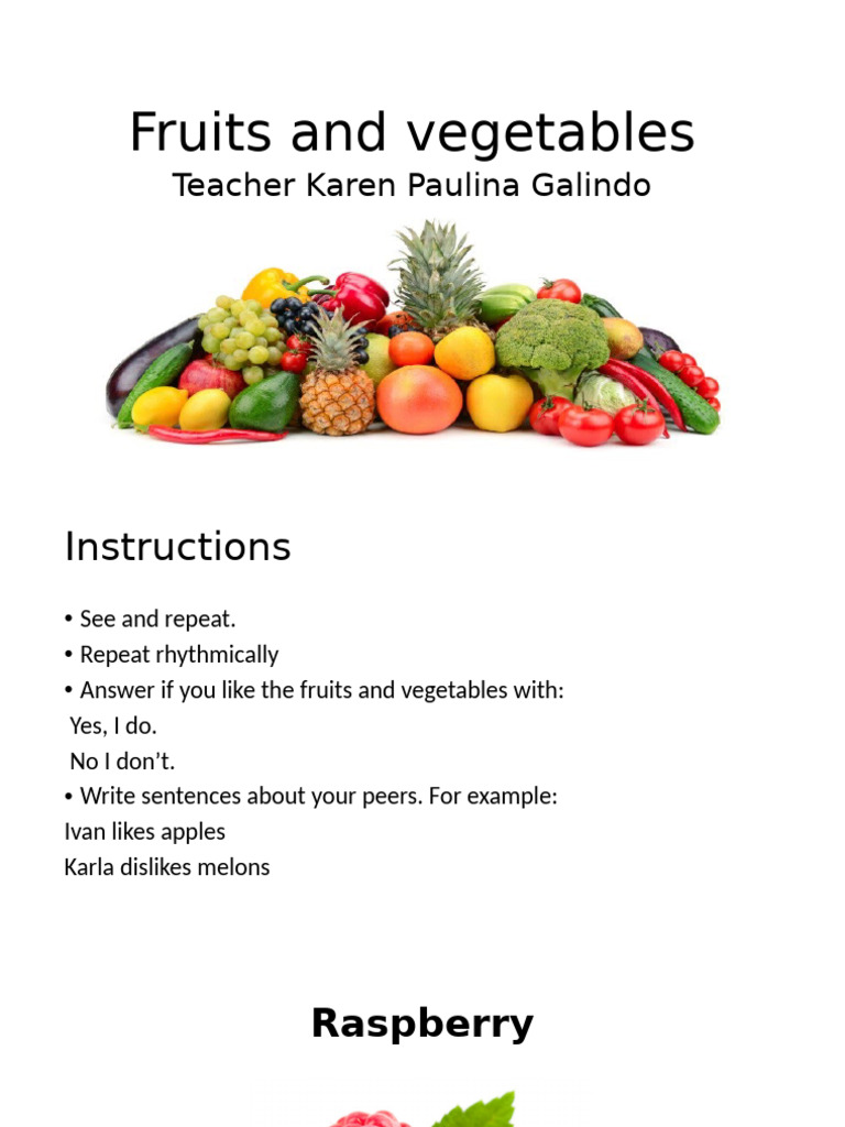 Fruits and Vegetables | PDF