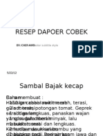 Resep Dapoer Cobek