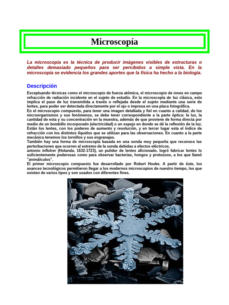 ZZZZZZZZ 848 - Microscopía | PDF | Microscopio | Radiación electromagnética