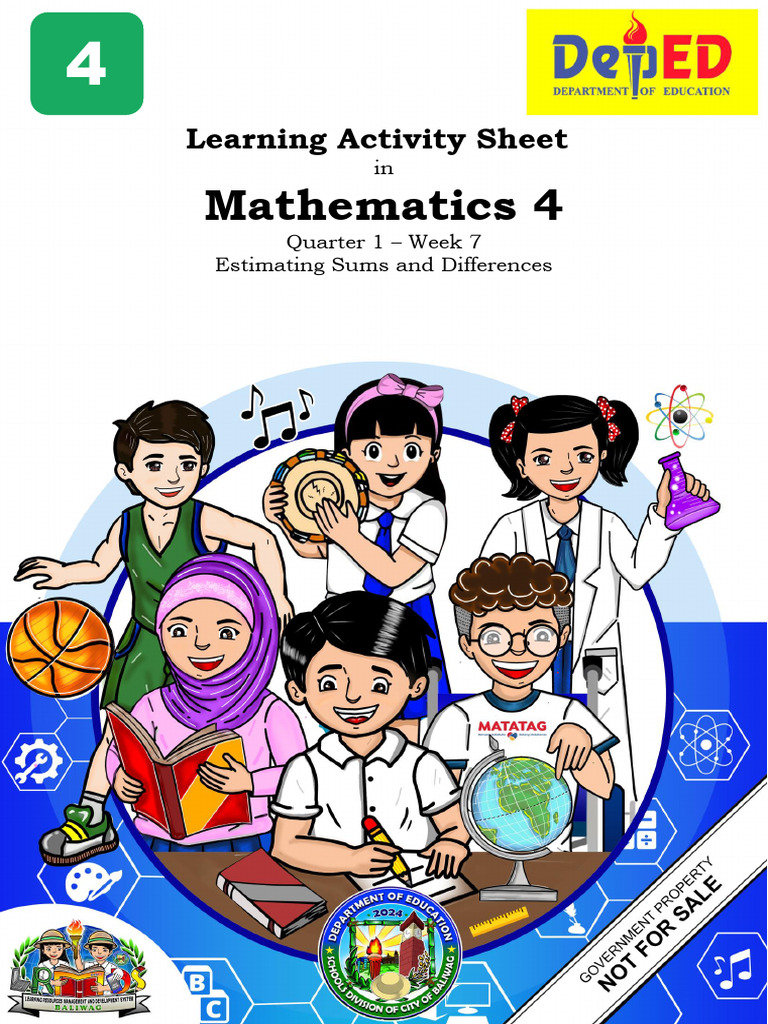 Grade 4 Mathematics Quarter 1 Week 7 | PDF | Subtraction | Arithmetic