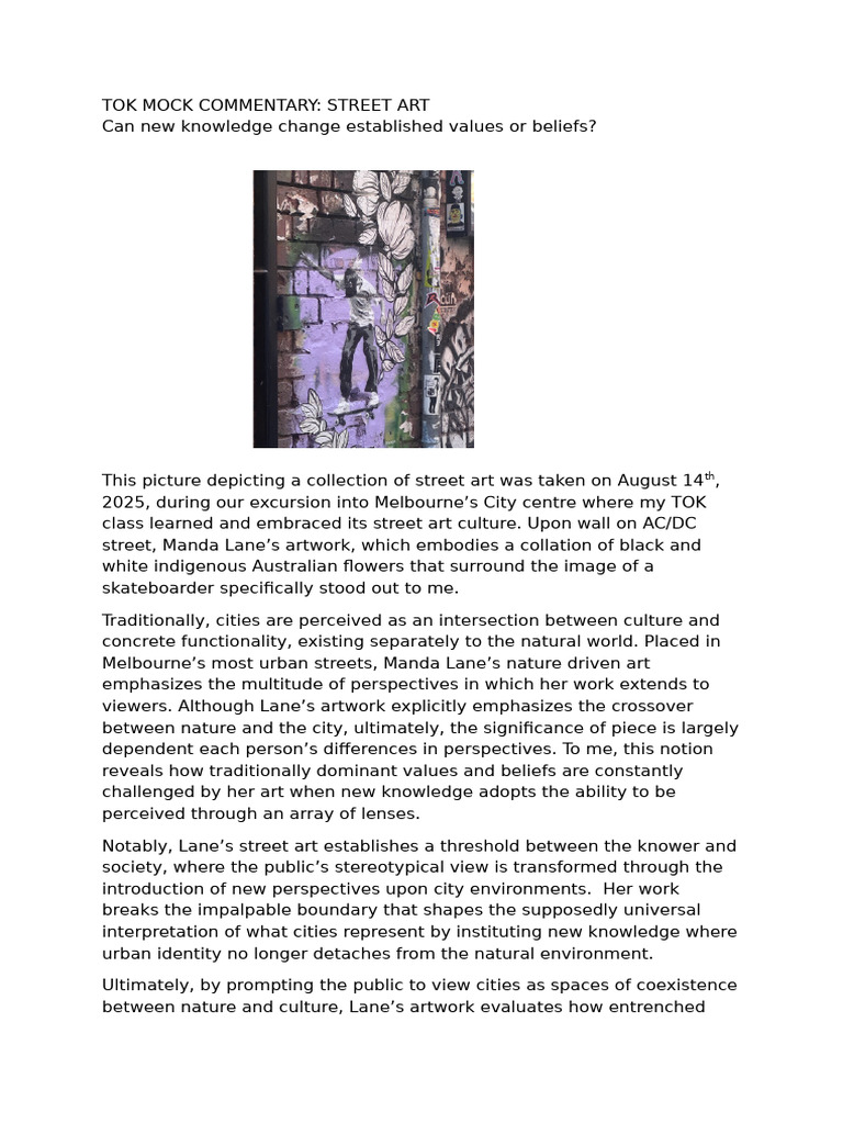 Tok Mock Commentary | PDF