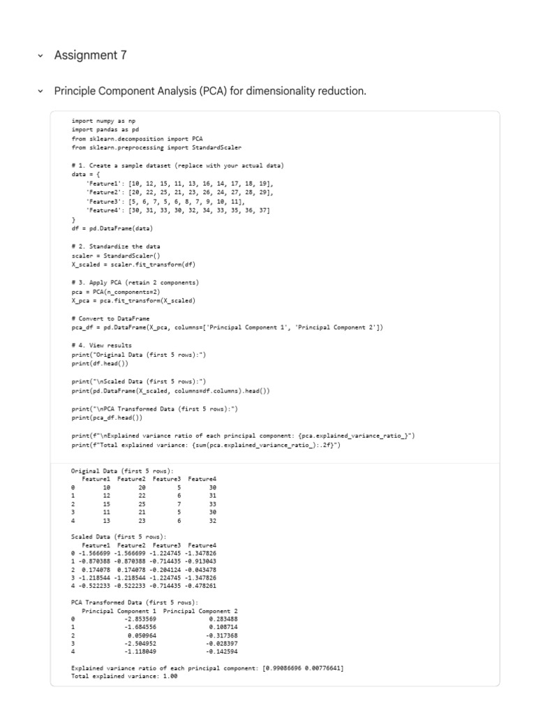 PCA for Dimensionality Reduction Guide | PDF | Principal Component ...