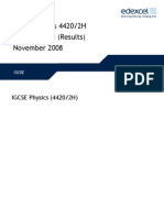 Physics November 2008 Marking Scheme