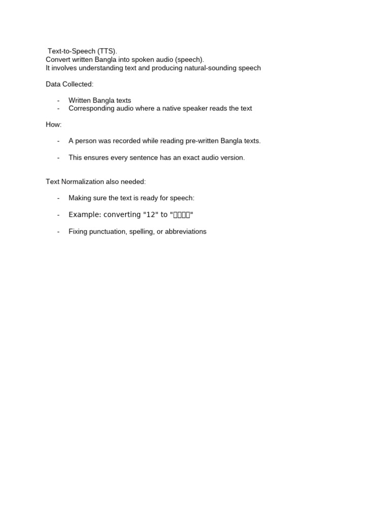 End-To-End Speech Synthesis For Bangla With Text Normalization | PDF