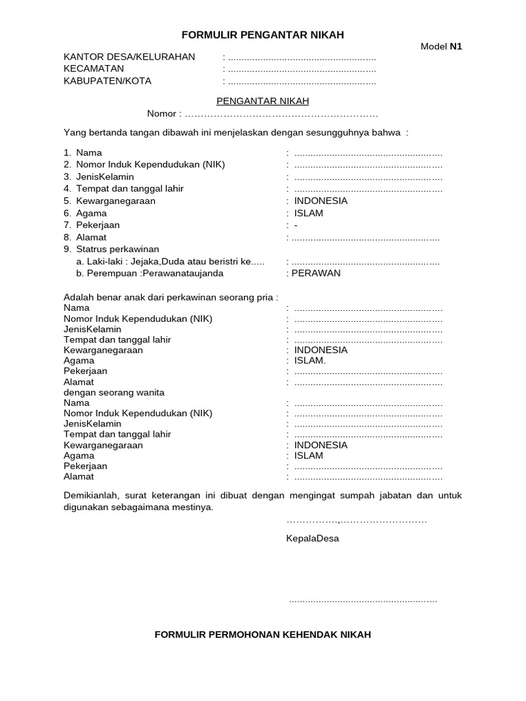 Form N 1 - N 5 | PDF