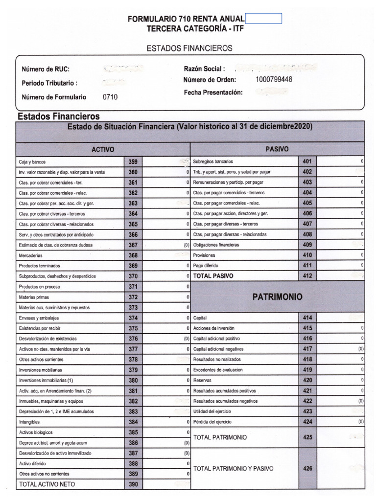 Formulario 710 - Renta Anual | PDF