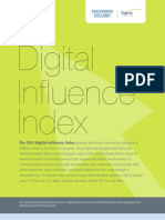 Digital Influence Index: The 2012 Digital Influence Index Assesses The Relative Role and The Influence of