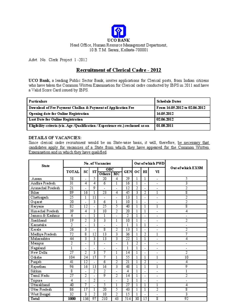 uco bank recruitment challan form sbi