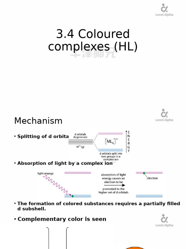 3.4 Coloured Complexes (HL) | PDF