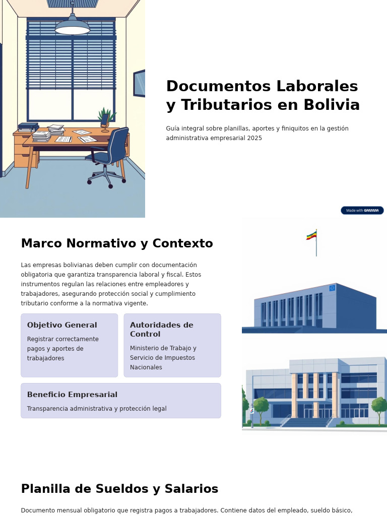 Documentos Laborales y Tributarios en Bolivia | PDF | Derecho laboral ...