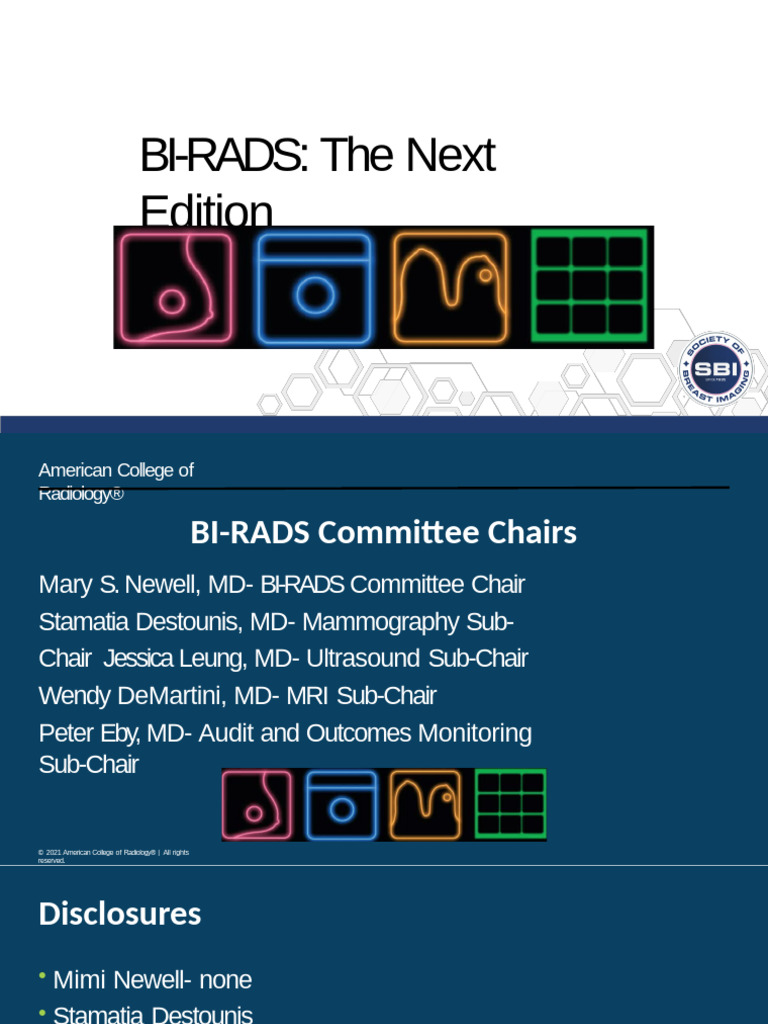 BI-RADS 6 ED - Diapositivas de La ACR | PDF | Mammography | Breast Cancer