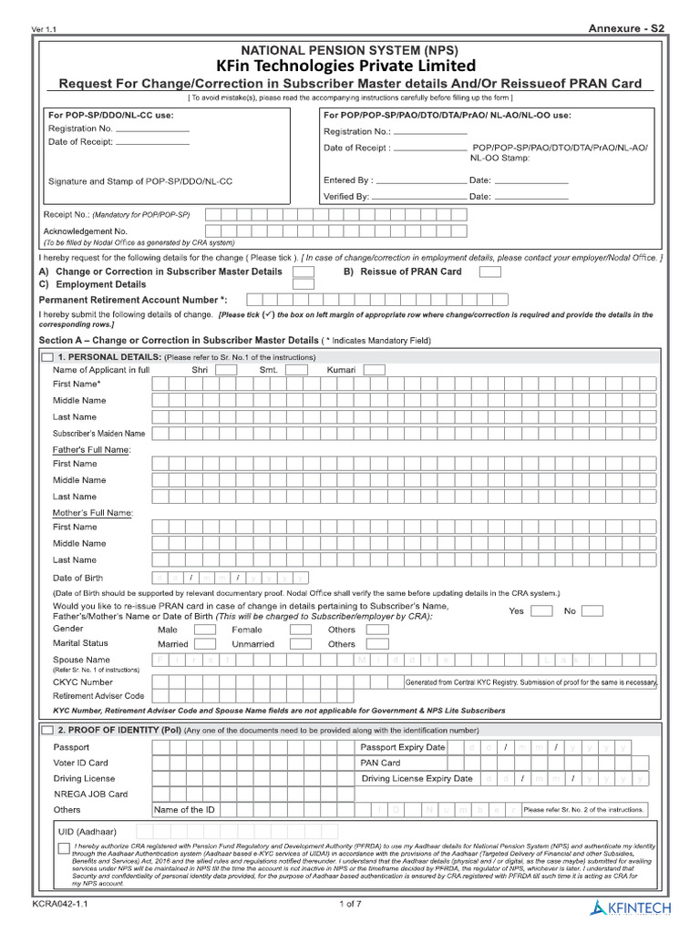 KFin Technologies Address and Contact Form | PDF | Taxes